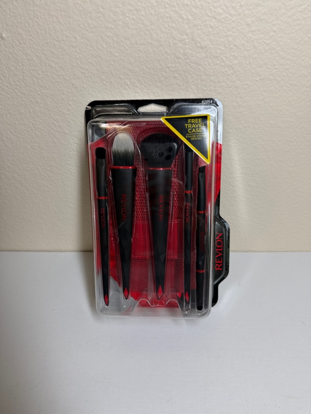 Revlon Black & Red Makeup Brush Set with Travel Case
